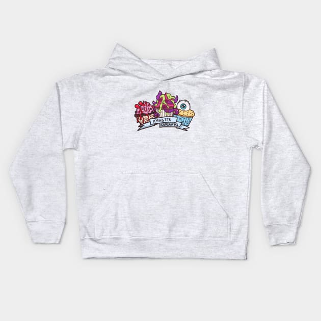 Monster Cupcakes Kids Hoodie by TeeAgromenaguer